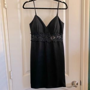 Iris Black Dress with Lace